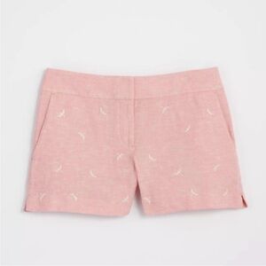 LOFT The Riviera Short in Pink Linen Blend with Dragonflies. EUC. Women’s 14